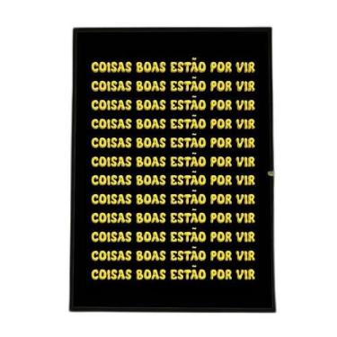 Imagem de Quadro Coisas Boas Estão Por Vir 45X34Cm Preta - Quadros On-Line