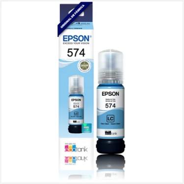 Imagem de Refil Tinta Epson Fotográfico Light Ciano T574 T574520, Compatível Impressoras L8050, L18050