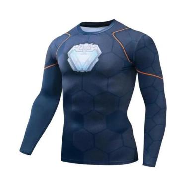 Imagem de Camiseta De Compressão Masculina De Manga Longa Com Estampa 3D, Fantas