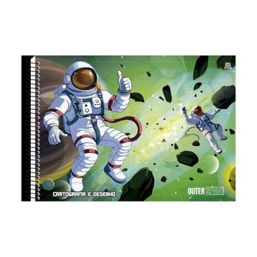 Imagem de Caderno De Cartografia E Desenho Outer Space 60 Folhas - Animativa