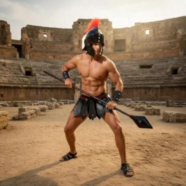 Imagem de Kit Fantasia Gladiador Soldado Romano Teatro Carnaval Kit Gladiador - 