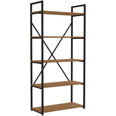 Imagem de Estante Alta Kappesberg LI006 5 Prateleiras Industrial Freijó 150cm, C