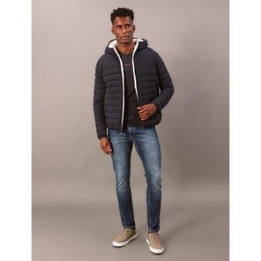 Imagem de Jaqueta Matelassê Sherpa Capuz Calvin Klein Jeans - Marinho-Masculino