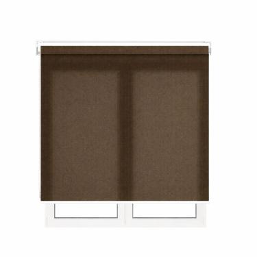 Imagem de Persiana Rolo Tela Solar 3% Marrom Café - 2,30m X 1,60m - C/ Bandô Marrom Café