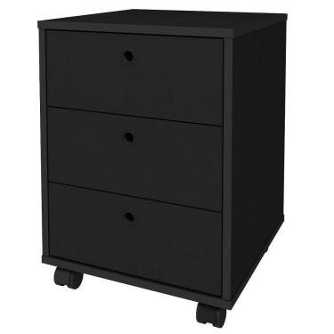Imagem de Gaveteiro Volante 3 Gavetas New Preto - Artany