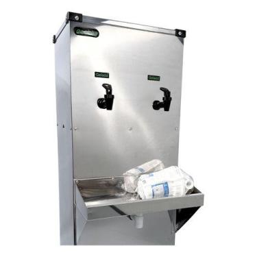 Imagem de BEBEDOURO INDUSTRIAL DE AGUA GELADA PURIFICADOR DE COLUNA EM AÇO INOX 