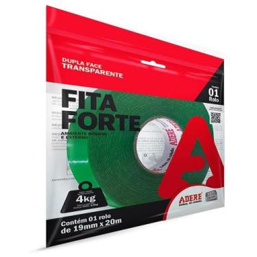 Imagem de Fita Dupla Face Adere Fita Forte XT100 Transparente 19mm x 20m