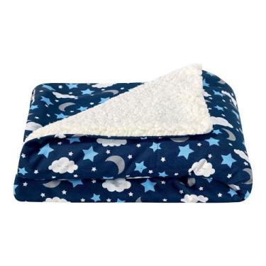 Imagem de Manta para bebê Sherpa 100% Algodão Estampada Infantil - Chuva de Amor