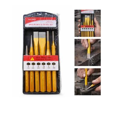 Imagem de Kit Talhadeira Puncao Ponteiro Saca Pino De Precisao Jogo Completo 6 Peças Extrator Profissional Reforçado