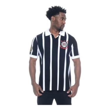 Imagem de Camisa Corinthians Retrô Centenário Licenciado Oficial - Coimbra, Pret
