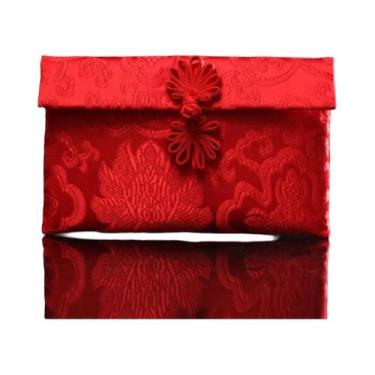 Imagem de Envelopes Tradicionais Chineses De Brocado Vermelho Para Presentes De 