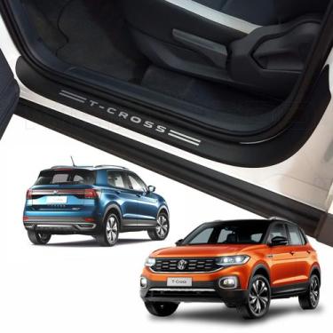 Imagem de Soleiras VW T-Cross  para as 4 Portas - MRMAGOO, Preto com Prata