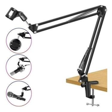 Imagem de Suporte microfone mesa articuado 35aklx - KLX Qualidade e Inovação