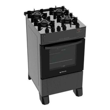 Imagem de Fogão Com 4 Queimadores E Porta Com Visor 50 Litros - Atlas, Preto, Bi