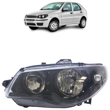 Imagem de Farol Dianteiro Palio G3 2004 A 2016 Siena Strada G3 Máscara Negra - A