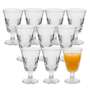 Imagem de Jogo 10 Taça De Vidro Para água Suco Turim Lotos Em Casa Tem 230ml