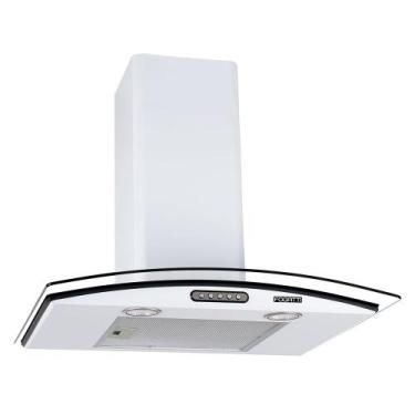 Imagem de Coifa de Parede 60cm Vidro Curvo Slim Fogatti Branco, 220V