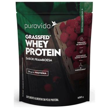 Imagem de Whey Protein Concentrado Framboesa 450g - PuraVida-Unissex