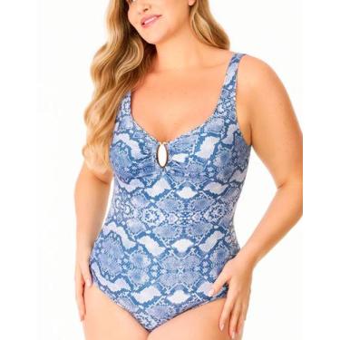 Imagem de Maiô Control Marcyn 678.7310 Plus Size Hip Hop Fivela Microfibra T. 46