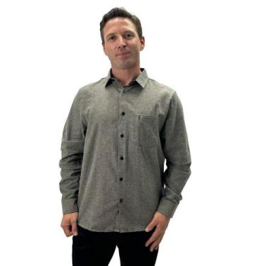 Imagem de Camisa Sibra Regular em Flanela Masculina, 1, Bege