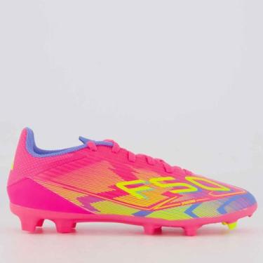 Imagem de Chuteira Adidas F50 League FG/MG Campo Juvenil Rosa, 31