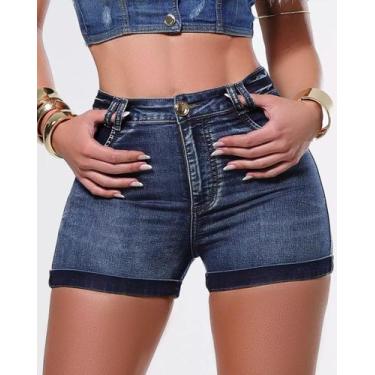 Imagem de Short Jeans Feminino Pitbull Lançamento Ref 87640, Azul, 40