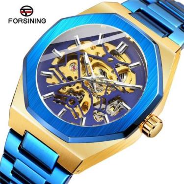 Imagem de Relógio Masculino Esportivo Automático Aço Inox Mecânico - Forsining, 