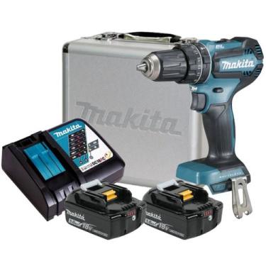 Imagem de Furadeira Parafusadeira Impacto 2 Baterias 18v 5ah Dhp485 Makita + Car