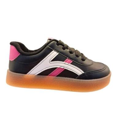 Imagem de Tênis Infantil Meninas Napa Conforto Escolar Molekinha, Preto, 31