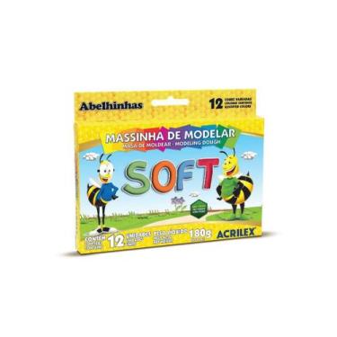 Imagem de Massinhas de Modelar Soft Acrilex Com 12 Cores 180 gr  07312