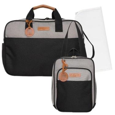 Imagem de Kit Bolsas Maternidade Pirulitando G+F+T Abraço Preto - Pirulitando Ba