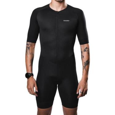 Imagem de Macaquinho Triathlon Triway Sports Sprint Black Masculino -, Preto, M