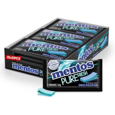 Imagem de Goma de Mascar Mentos Pure STRONG MINT 8,5G DP.C/15