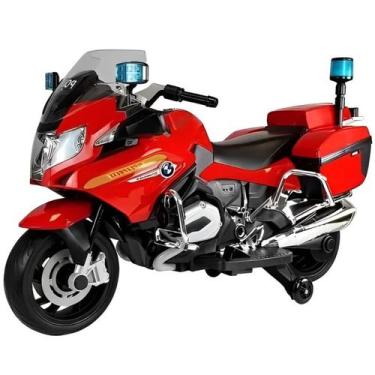Imagem de Mini Moto Elétrica Infantil Bateria 12V Bmw R 1200RT Som Farol Led Lic