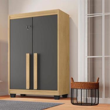 Imagem de Armário Multiuso com 2 Portas com Chave 3 Prateleiras para Lavanderia 