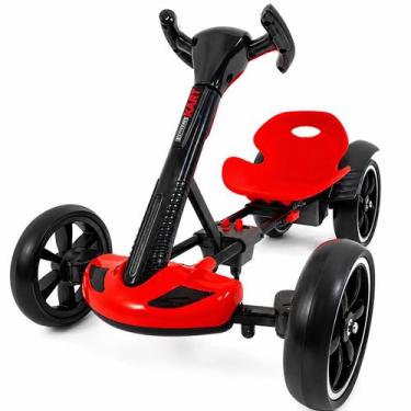 Imagem de Carrinho Kart Elétrico Infantil Multmaxx Luz LED e Som, Vermelho