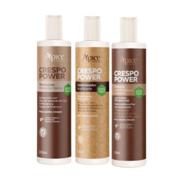 Imagem de Kit Crespo Power Apice Shampoo, Condicionador e Gelatina - Aspe