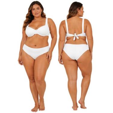 Imagem de Biquíni Feminino Plus Size Aro Sem Bojo Calcinha Asa Delta e Fio Duplo
