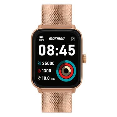Imagem de Relógio Unissex MOLIFEUGAF-7J Digital Pulseira Metal Rosé Mostrador Preto 5 ATM Mormaii