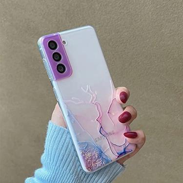 Imagem de Capa de celular de mármore colorida para Samsung Galaxy S21 Ultra S21 Plus FE A82 A72 A52 A32 A22 A12 A02 A02S Capa macia, rosa, para A72 5G
