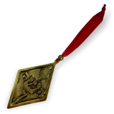 Imagem de Escultura Simbolo Yoshua De Parede 10 Cm Em Metal Dourado