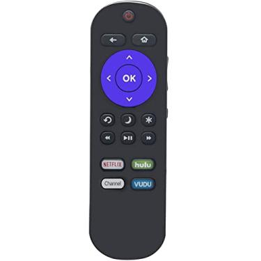 Imagem de Controle remoto compatível com todas as TVs Hisense Roku, universal para Hisense Smart com controle remoto integrado Roku TV com Netflix, Hulu e VUDU