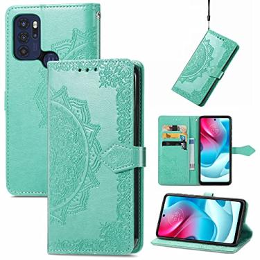 Imagem de YUNCHAO Caixa de telefone Para Motorola Moto G60S Mandala Armazenamento Padrão Horizontal Caso de Couro com Slots & Card Slots & Wallet & Cornyard capa para celular