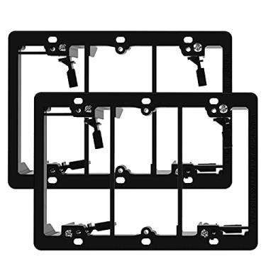 Imagem de TNP Suporte de montagem de baixa tensão, horizontal/vertical, preto, 3 entradas, pacote com 2