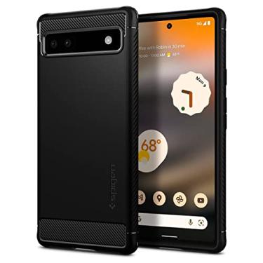 Imagem de Spigen Capa Rugged Armor projetada para Pixel 6a (2022) - Preto fosco