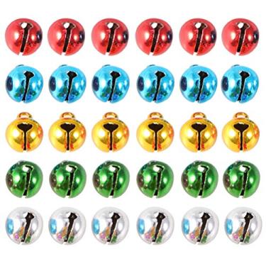 Imagem de 150pcs 10mm Small Christmas Brass Bells Electroplated Colorful Jingle Bell Merry Christmas
