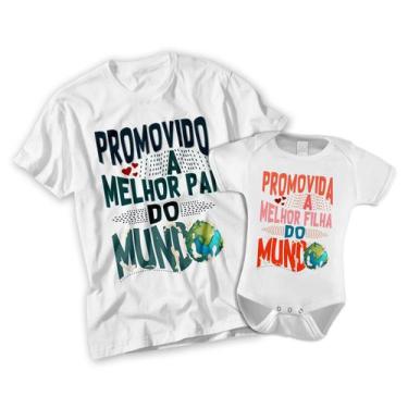 Imagem de Camisa E Body Dia Dos Pais Promovido A Melhor Pai Do Mundo - Vidape