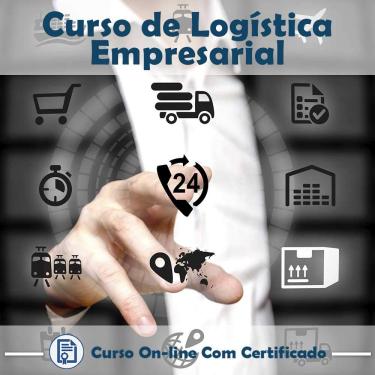 Imagem de Curso online em videoaula de como funciona Logística Empresarial com Certificado + 2 brindes