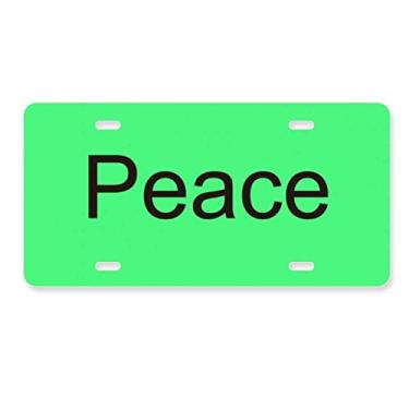 Imagem de DIYthinker Palavra Paz, frases inspiradoras, placa de licença decoração de aço inoxidável para automóvel