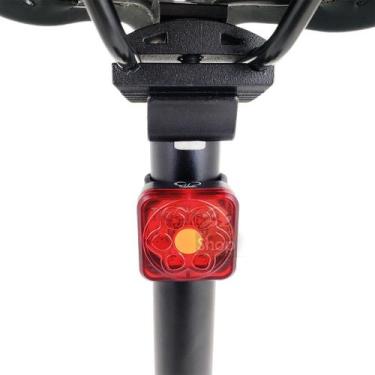 Imagem de Lanterna Traseira Led Bike Recarregável Usb Sinalizador Clip - Bainbom
